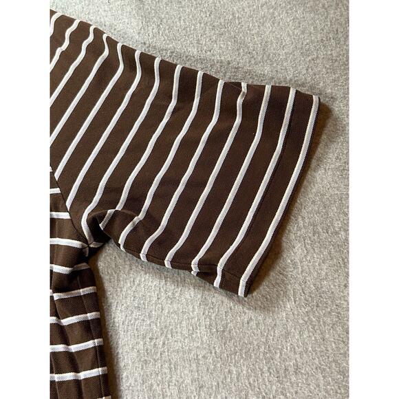 Polo Golf Shirt Mens Large Ralph Lauren Pima Cotton Striped Short Sleeve Sports - Picture 10 of 10